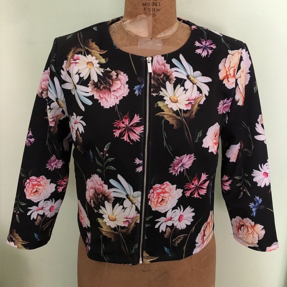 Floral Black Jacket